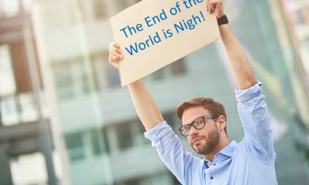 Madman Standing in High Street with Sandwich Board Saying “The End of the World is Nigh!” Revealed to Be Top Climate Change Advisor