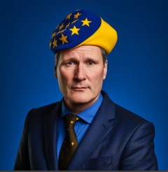 “I’m Not A Rejoiner In Disguise!” Says Keir Starmer While Wearing An EU-Coloured Hat