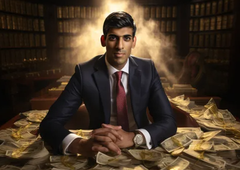 Rishi Sunak Panics, Then Remembers He is Incredibly Rich and Nothing Matters